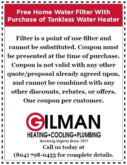 Gilman Free Home Water Filter Coupon